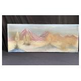 Signed mid century California desert painting