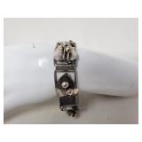 Sterling silver arts & crafts style hinged panel
