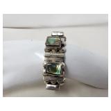 Substantial weighted sterling silver hinged p