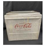 Vintage aluminum Coca-Cola cooler