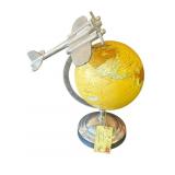 Vintage aluminum decorative world globe