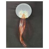 Vintage hand blown art glass bouquet of flowers
