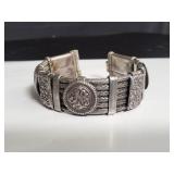 Antique silver 5 strand woven bracelet