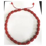 Cinnabar beaded necklace