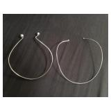 Pair of sterling silver necklaces