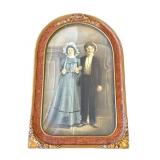 Antique convex framed photo