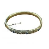 14k gold bracelet with blue Topaz stones