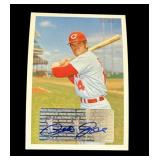 Pete Rose signed card on sticker