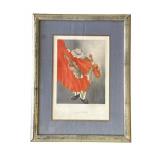 Framed signed Charlotte Reine print
