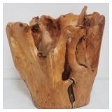 Burl wood decorative vase