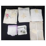 Group of vintage table linen