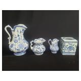 Group of Chinese ceramic pitchers and tissue