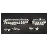 Sterling silver bracelet, choker, earrings