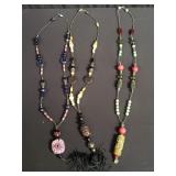 3 beaded necklaces