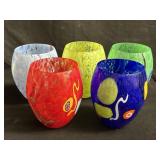 Set of 5 Murano glass tumblers