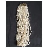 Pearl strand necklace with sterling clasp
