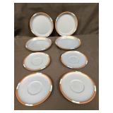 Group of 8 vintage Dansk Mesa sky blue stone ware