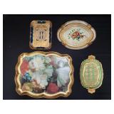 Collection of gilt wood serving trays