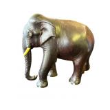 Vintage carved wood elephant