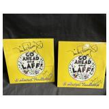 Pair of signed Go Ahead and LAFF Mickey Rooney LPs