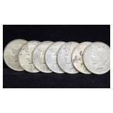 7 1922 Peace Silver Dollar Coins