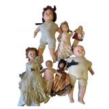 Lot of antique & vintage dolls
