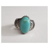 Sterling silver and turquoise ring