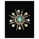 14k gold pendant brooch