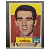 1957-58 Topps #55 Phil Jordon Basketball Card.