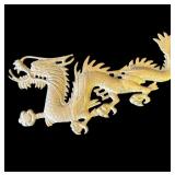 Vintage brass dragon wall decor