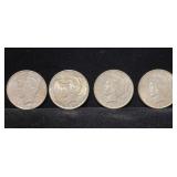 4 1922 Peace Silver Dollar Coins.