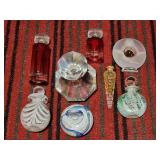 Vintage glass perfume bottles