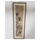 Vintage Signed Chinese ink and watercolor painting