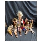 Box of Barbies/ dolls