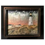Vintage maritime watercolor painting