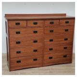 Mission-style oak dresser