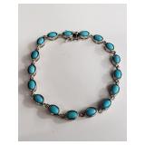 Sterling silver and turquoise bracelet by Bella
