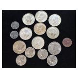 7 Kennedy Clad Silver Half Dollars, 2