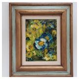 Vintage signed oil painting on board