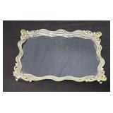 Mirror perfume tray decorated with rhinestones