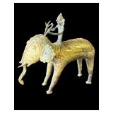 Antique tribal brass statue