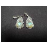 Sterling silver & labradorite chandelier earrings