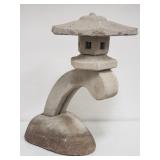 5-piece cement Asian garden lantern