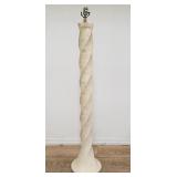 Micheal Taylor- style spiral plaster floor lamp