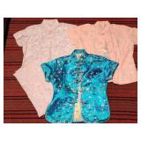 Vintage 4pc changshan button up blouses & pants