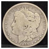 1888-O Morgan Silver Dollar Coin.