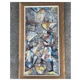 Famed Haitian cubist painter Paul Beauvoir oil