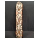 Vintage African carved wood shield