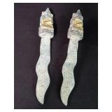 Pair of vintage Tibetan dagger letter openers