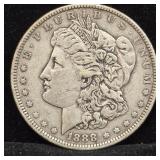 1888 Morgan Silver Dollar Coin.